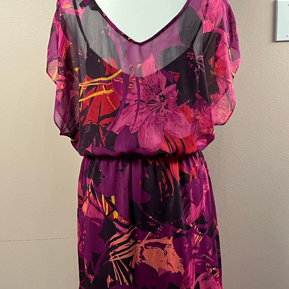 Express Purple and Pink Floral Dress